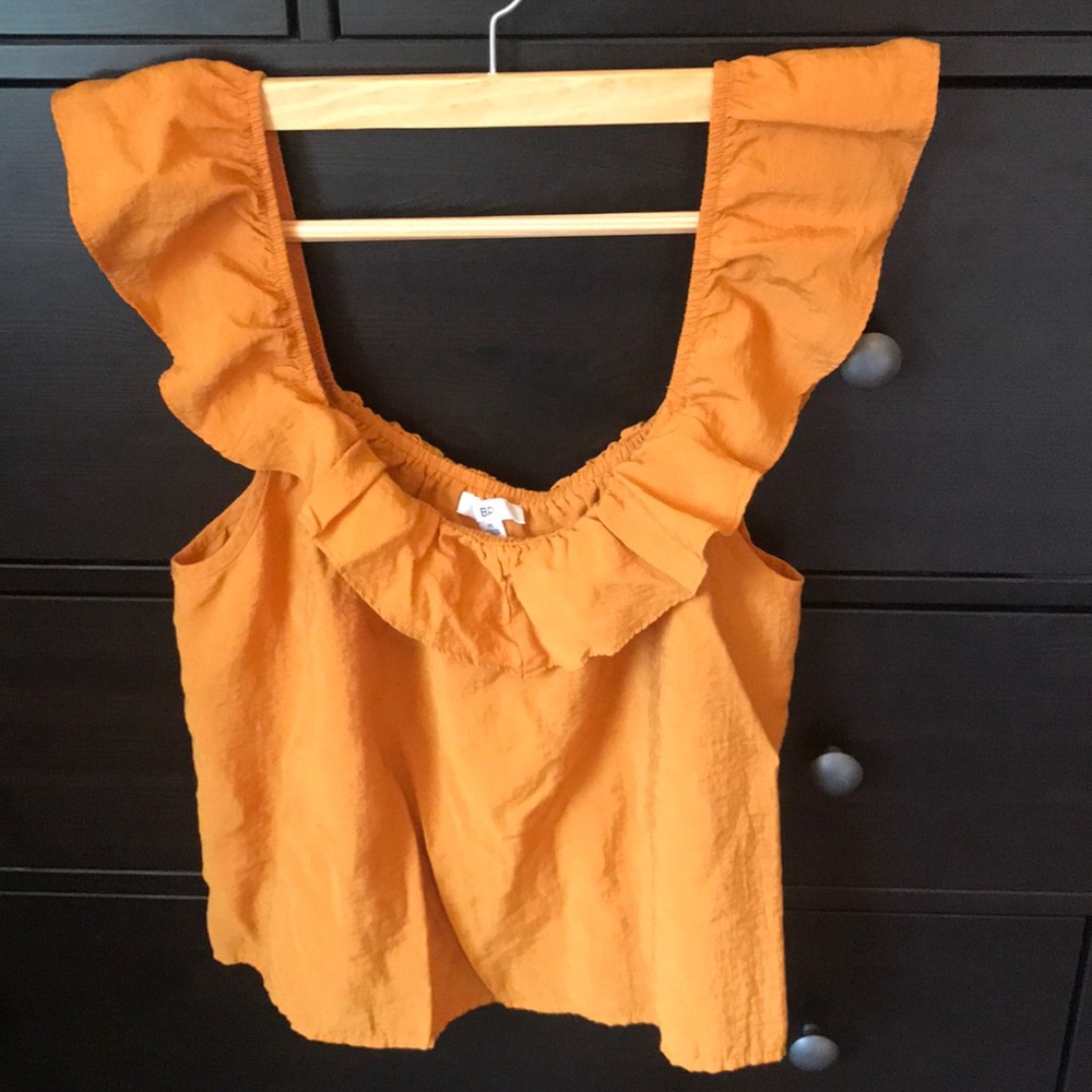off the shoulder ruffled shirt